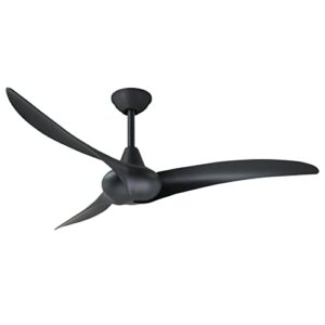 minka-aire f843-cl wave 52 inch 3 blade ceiling fan in coal finish