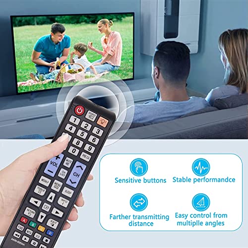 Replacement for Samsung Remote Control for Smart TV,Compatible Samsung TV Remote Control LCD LED Smart TV Remote,No Setup Required-Fit for Backlit Samsung Universal Remote Control