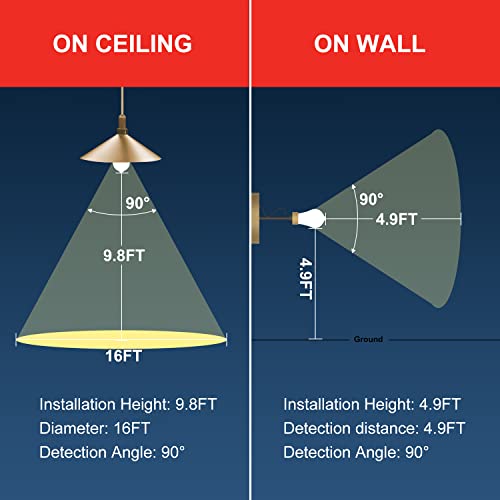 Sengled A19 Motion Sensor Light Bulb Outdoor/Indoor 11W (75-Watt Equivalent), Soft White Motion Sensing Light Bulb Built-in Photocell Sensor for Front Porch Garage Hallway 3000K 1200LM, 2 Pack