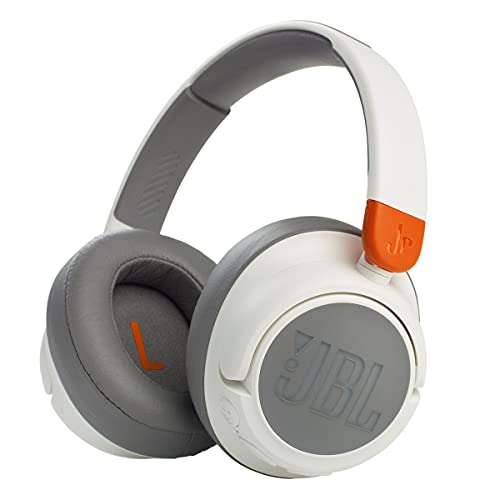 JBL Jr460NC Wireless Over-Ear Noise Cancelling Kids Headphones - White (Renewed)