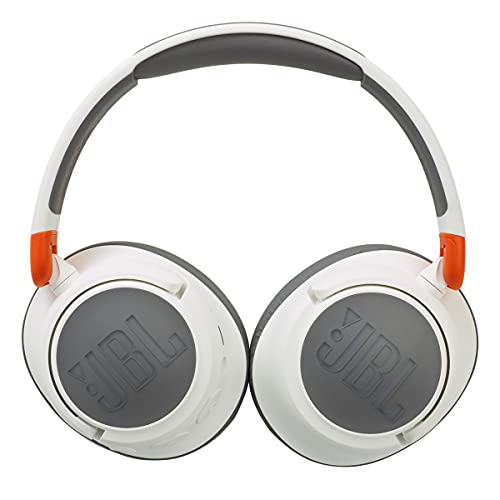 JBL Jr460NC Wireless Over-Ear Noise Cancelling Kids Headphones - White (Renewed)