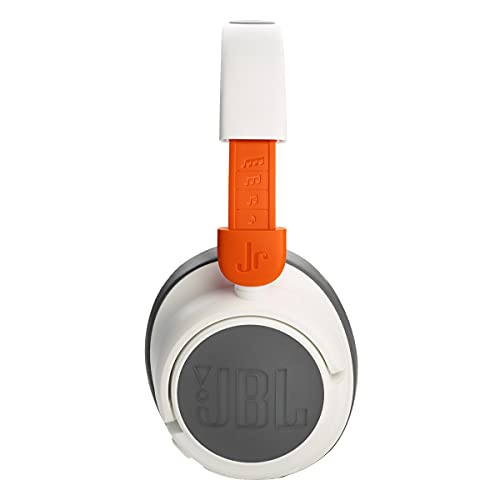 JBL Jr460NC Wireless Over-Ear Noise Cancelling Kids Headphones - White (Renewed)