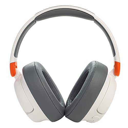 JBL Jr460NC Wireless Over-Ear Noise Cancelling Kids Headphones - White (Renewed)