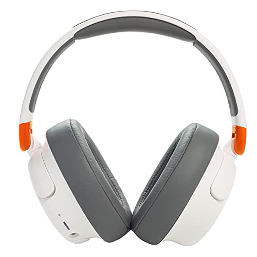 JBL Jr460NC Wireless Over-Ear Noise Cancelling Kids Headphones - White (Renewed)