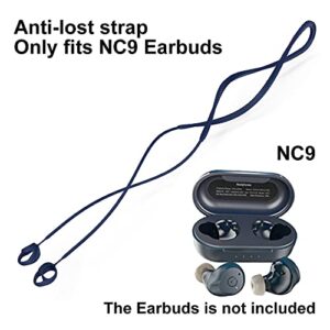 smaate Anti-Lost Strap Compatible with TOZO NC9 Earbuds, Soft Silicone Cord for Sports