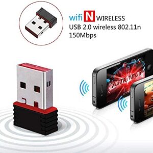 Superwang Mini USB Wifi Wireless Adapter N - 150Mbps 802.11n Wireless Internet Dongle, Supports Windows, Mac OS, Linux …