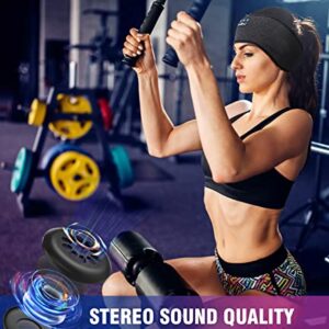 MUSICOZY Sleep Headphones Bluetooth Sports Headband, Wireless Music Sleeping Headphones Sleep Eye Mask Earbuds for Side Sleepers Workout Running Insomnia Travel Yoga Office, Pack of 2