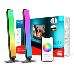 sengled wifi smart led light bars, tv ambient backlights works with alexa & google assistant, music sync kit gaming lights with app control, rgb dimmable 12w multi-mode led play light bar for bedroom