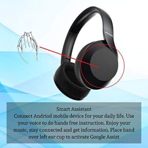 Philips Noise Cancelling Headphones Wireless Bluetooth Over The Ear Headphones with Mic and Google Assist Industry Leading Active Noise Cancellation