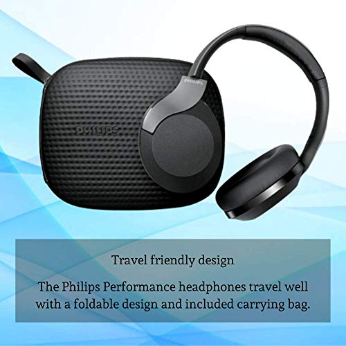 Philips Noise Cancelling Headphones Wireless Bluetooth Over The Ear Headphones with Mic and Google Assist Industry Leading Active Noise Cancellation