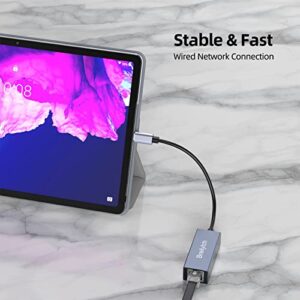 USB C to Ethernet Adapter,RJ45 to USB-C Thunderbolt 3 Type C Gigabit Network 1000Mbps LAN Converter Compatible with MacBook Pro Air iPad Pro Galaxy S22 S21 Surface Book Chromebook Dell XPS