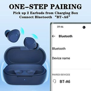 ACAGET Wireless Earbuds for iPhone 14 Pro Max 13 12 Bluetooth 5.2 Headphone Touch Control Stereo Earphone with Mic Headset Andriod Headphone for Samsung Galaxy S23 S22 Ultra S21 FE iPad Pro Dark Blue