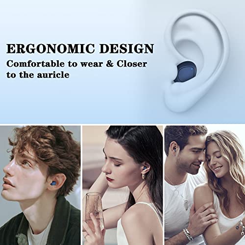 ACAGET Wireless Earbuds for iPhone 14 Pro Max 13 12 Bluetooth 5.2 Headphone Touch Control Stereo Earphone with Mic Headset Andriod Headphone for Samsung Galaxy S23 S22 Ultra S21 FE iPad Pro Dark Blue