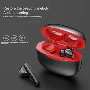Estink Wireless Bluetooth Earphones,Waterproof Noise-Reducing Music Earphones,Sports Earbuds,Bluetooth 5.0 Technology,Large-Capacity Charging Bay,for iPhone,for Xiaomi(Black)