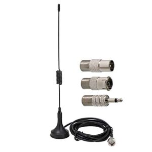 fm stereo antenna, ancable magnetic base 75 ohm fm antenna kit for yamaha onkyo bose, etc stereo receiver indoor table top radio receiver antenna