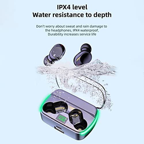 Onlyliua Wireless Bluetooth Headset, with Cool Breathing Light, Intelligent Noise Reduction HiFi Sound Quality, Mobile Phone Can Be Charged, for Sport, Gaming