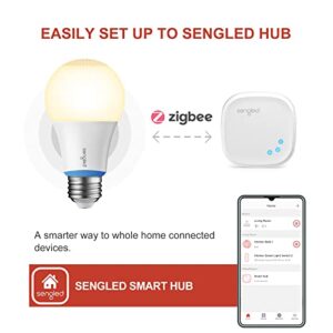 Sengled Smart Light Bulbs 100W, Zigbee Hub Required, Soft White Smart Bulbs Work with Alexa, Google, SmartThings, Echo 4th, Echo Show 10, Echo Plus, Dimmable A19 LED Light 2700K 1500LM, E26 1 Pack