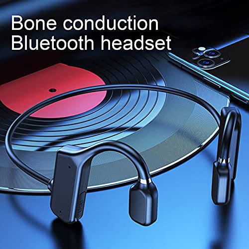 ZTGD Wireless Bluetooth Bone Conduction Headphones Ear Hook Bluetooth-Compatible 5.1 Earphone IPX5 Waterproof Wireless Headphone for Sports Red