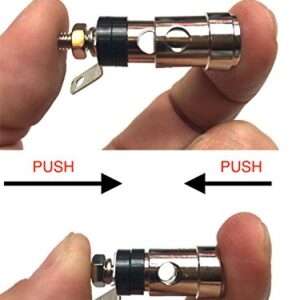 CESS Amplifier Terminal Connector Binding Post Push Quick Type -Binding Post Spring Loaded Press Subwoofer Basket Terminal (4 Pack)