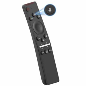 replaced smart remote for samsung tv with voice control for all samsung led qled 4k 8k curved tvs, 3 shortcut buttons for netflix, samsung tv,prime video w/1 year warranty provided by alizen