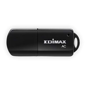 edimax wi-fi 5 802.11ac mini ac600 dual-band (2.4ghz / 5ghz) adapter for pc usb adapter dongle, win11 plug-n-play, mac os, linux, ew-7811utc