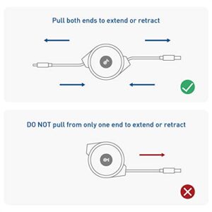 Cable Matters Short Retractable USB C Cable 3.3 ft (Retractable USB C to USB A, USB C to USB Cable)