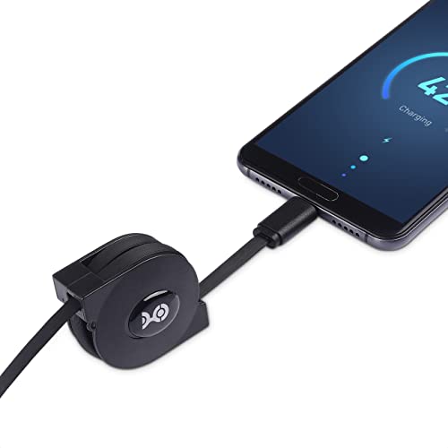 Cable Matters Short Retractable USB C Cable 3.3 ft (Retractable USB C to USB A, USB C to USB Cable)