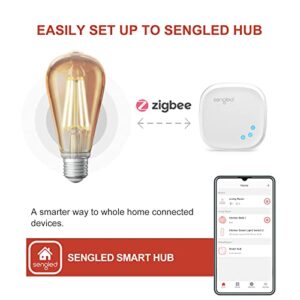 Sengled Zigbee Smart Bulb, Smart Hub Required, Work with SmartThings and Echo with built-in Hub, Voice Control with Alexa and Google Home, Amber Warm 2000K Smart Edison Bulbs, 60W Equivalent 1 Pack