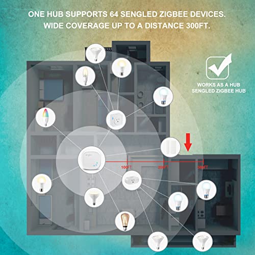 Sengled Zigbee Smart Bulb, Smart Hub Required, Work with SmartThings and Echo with built-in Hub, Voice Control with Alexa and Google Home, Amber Warm 2000K Smart Edison Bulbs, 60W Equivalent 1 Pack