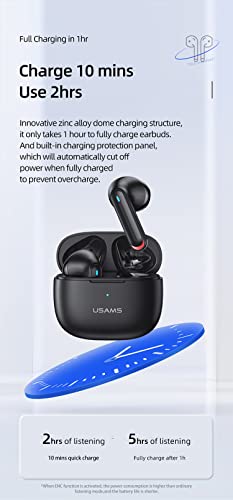 Wireless Earbuds Bluetooth 5.2Chip Bluetooth Earphones Earbud Noise Cancellation Sports Headphones with Charging Case Bluetooth Headphone Earbuds Gaming Ear Pods for Running 28hrs of Play Time (Black)