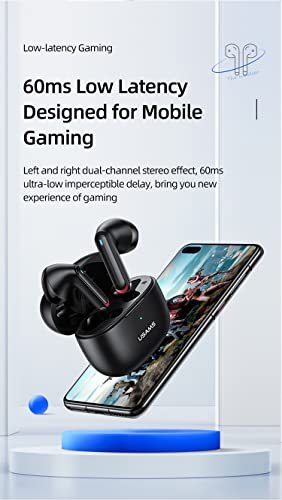 Wireless Earbuds Bluetooth 5.2Chip Bluetooth Earphones Earbud Noise Cancellation Sports Headphones with Charging Case Bluetooth Headphone Earbuds Gaming Ear Pods for Running 28hrs of Play Time (Black)