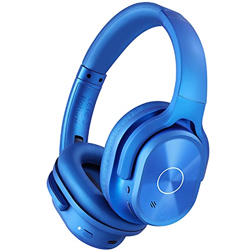 2 Items,1 Rose Zihnic Active Noise Cancelling Headphones Bundle with 1 Blue Zihnic Bluetooth Wireless Headset