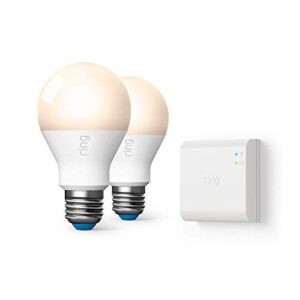 ring a19 smart led bulb, white (starter kit: 2-pack)