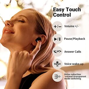 233621 Zen True Wireless Bluetooth Earbuds Hybrid Active Noise-Canceling Headphones Touch Control with Wireless Charging Case Built-in Microphone IPX4 Waterproof Bluetooth 5.0 Earphones (Pink)