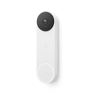 google nest doorbell (battery) – wireless doorbell camera – video doorbell – snow -1 count (pack of 1)