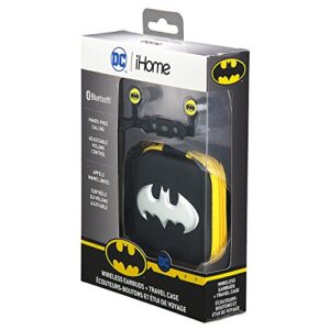 eKids Batman Bluetooth Wireless Earbuds and Travel Case with Hands Free Calling and Adjustable Volume Control