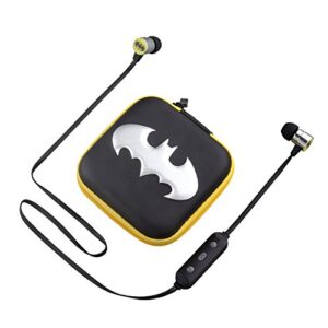 eKids Batman Bluetooth Wireless Earbuds and Travel Case with Hands Free Calling and Adjustable Volume Control