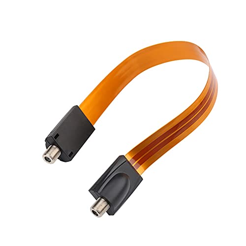 Flat Coaxial RG6 F Type Jumper Cable for Windows and Doors Coax Cable Compatible with TV Antenna 1 Pack