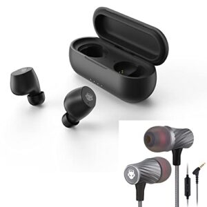 mindbeast super bass earbuds noise cancelling wireless and wired set, prime, amazing sound effects