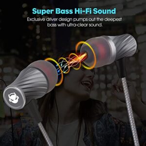 MINDBEAST Super Bass Earbuds Noise Cancelling Wireless and Wired Set, Prime, Amazing Sound Effects