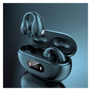 Kadlawus Bluetooth 5.3 Wireless Headphones - Waterproof Headset Open Headphones Digital Display Finger Control HiFi Sound for Sports Open Ear Headset