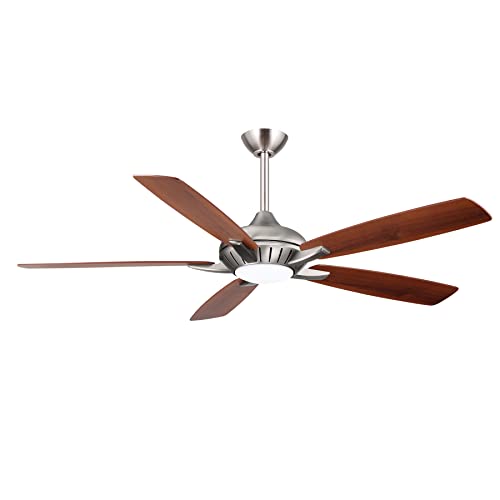 Minka Aire F1001-BN Dyno XL 60" Ceiling Fan with LED Light & Remote, Brushed Nickel