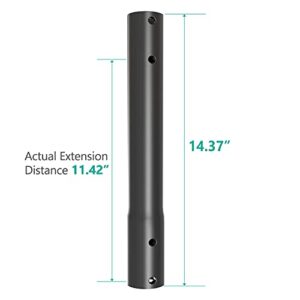 WALI 14.37 Inch Single Extended Mounting Pole Heavy Duty for WALI TV Ceiling Mount (ESP01), Black