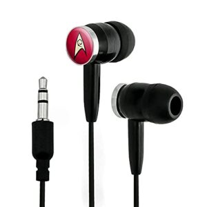 graphics & more star trek engineering shield novelty in-ear earbud headphones