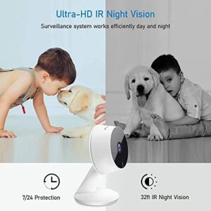 LaView Smart Indoor Security Camera for Home(2 Pack), 1080p HD Baby Monitor with Motion and Sound Detection,Two-Way Audio, Night Vision, US Cloud Server & SD Card Storage, Compatible with Alexa