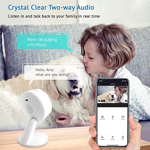 LaView Smart Indoor Security Camera for Home(2 Pack), 1080p HD Baby Monitor with Motion and Sound Detection,Two-Way Audio, Night Vision, US Cloud Server & SD Card Storage, Compatible with Alexa