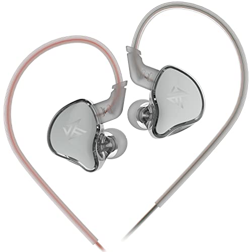 KZ HiFi in Ear Earphones for Music Lover,KZ EDC X Dynamic Driver IEM Earbuds Headphone, Budget Headsets for Gaming and Sports (Transparent Gray, Without Mic)