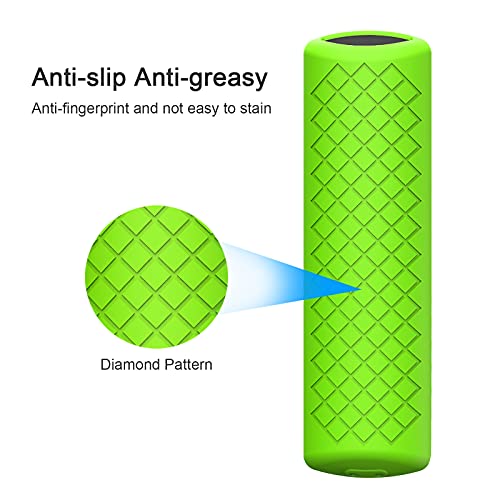 Green Case Replacement for TV Stick (3rd Generation) / 4K Max 2021 New Voice Remote, Silicone Protective Skin Sleeve Glow in Dark - LEFXMOPHY
