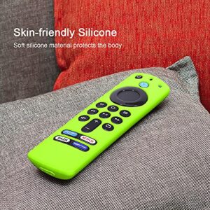 Green Case Replacement for TV Stick (3rd Generation) / 4K Max 2021 New Voice Remote, Silicone Protective Skin Sleeve Glow in Dark - LEFXMOPHY