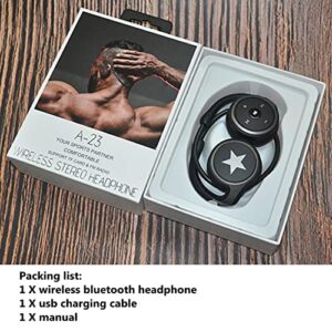 Sports Bluetooth Earbuds, Bluetooth 5.0 Over-Ear Headphones, Support TF Card and FM Radio, CVC8.0 Noise Canceling Earset 12 Hours Playtime for Running, Bicycling, Gym